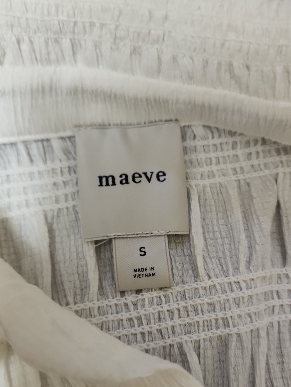 Women's White Ruffled Button-Down Top - Picture 6 of 9